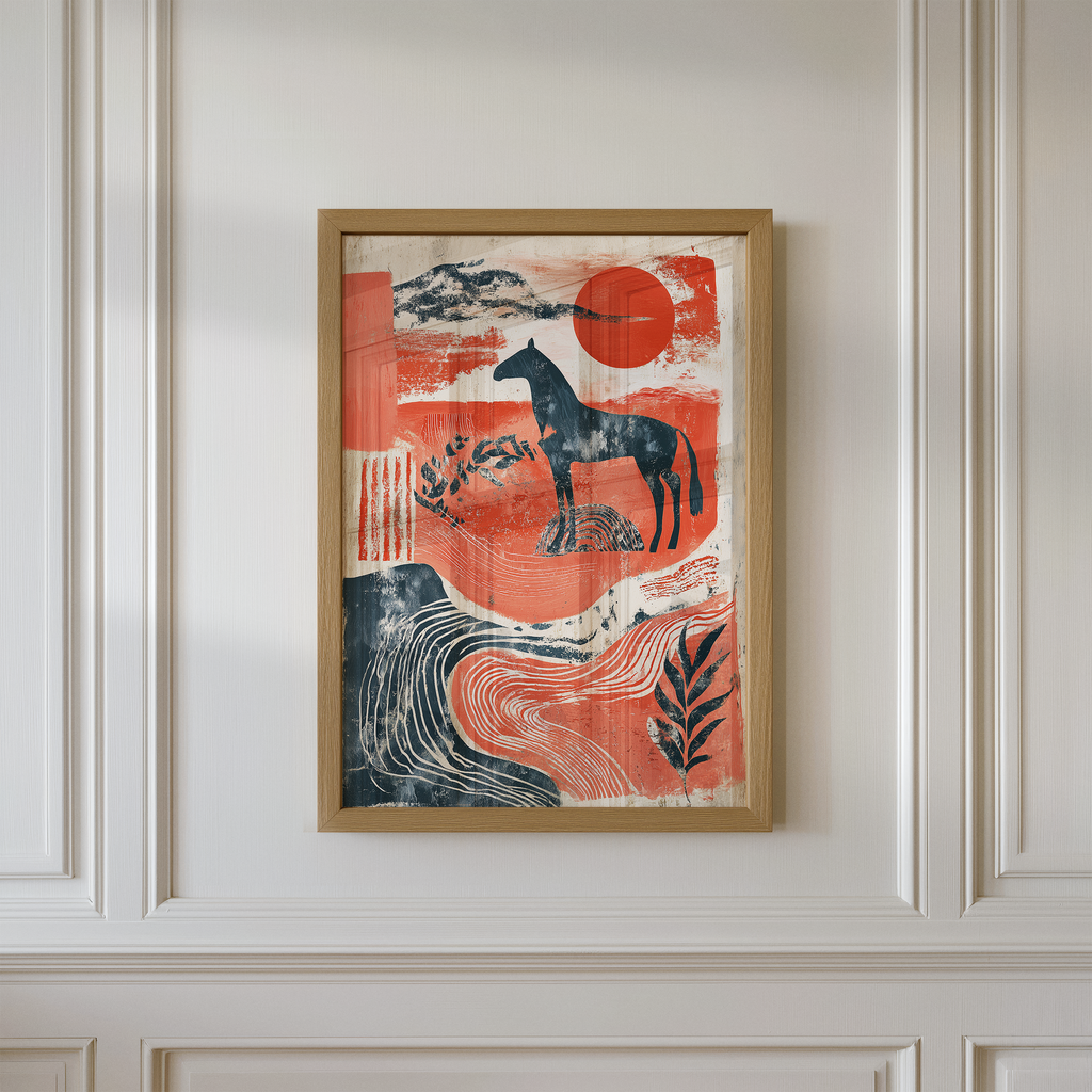 Full Moon – Horse Art Poster