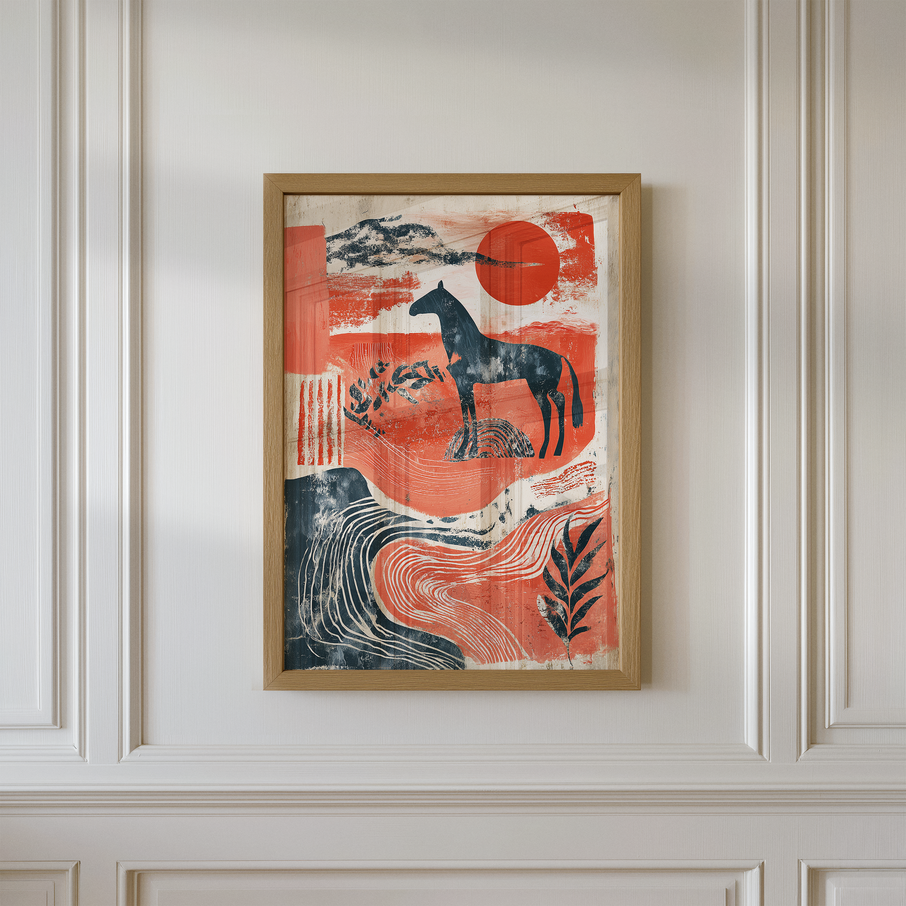 Full Moon – Horse Art Poster