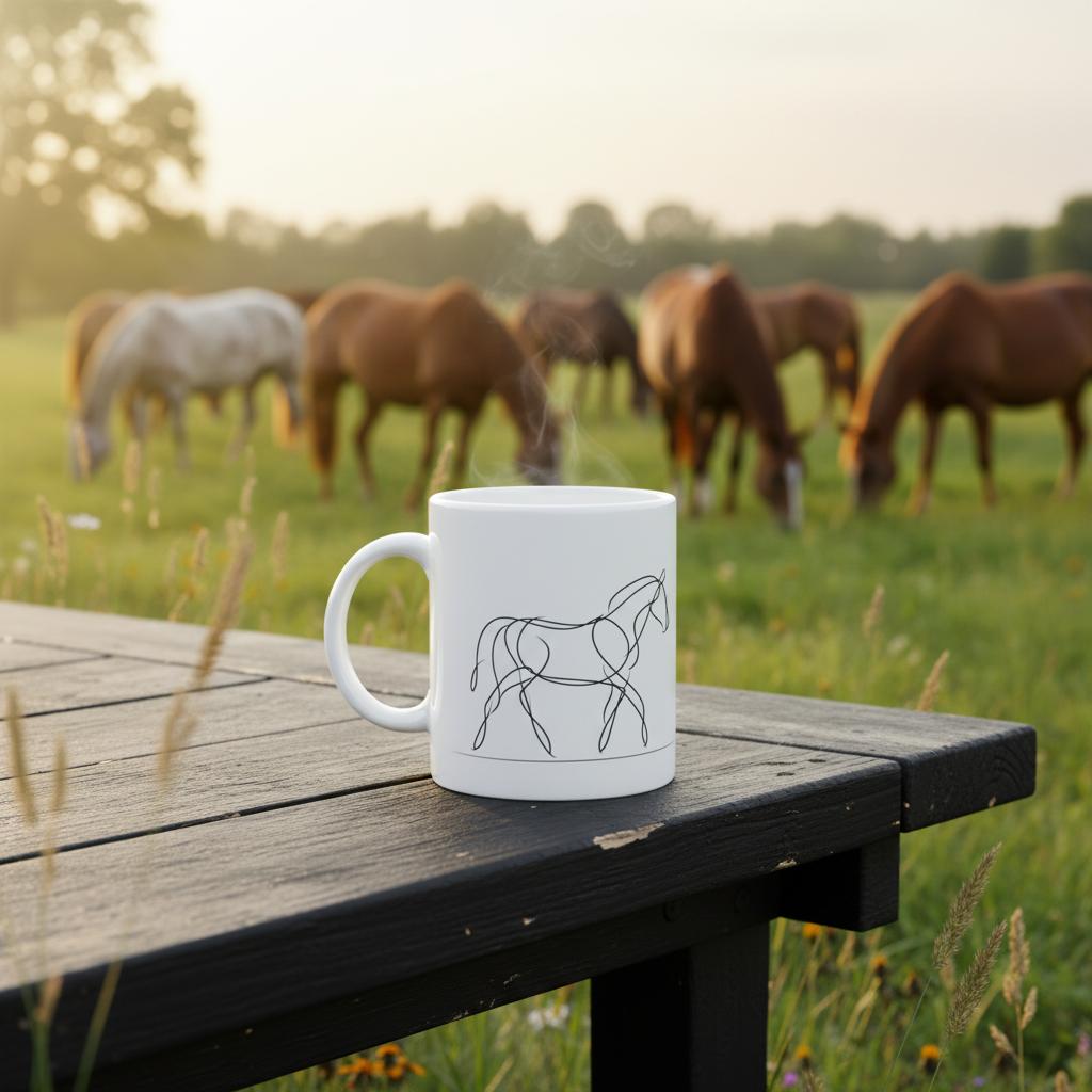 Minimalist ceramic mug with Scandinavian design lines